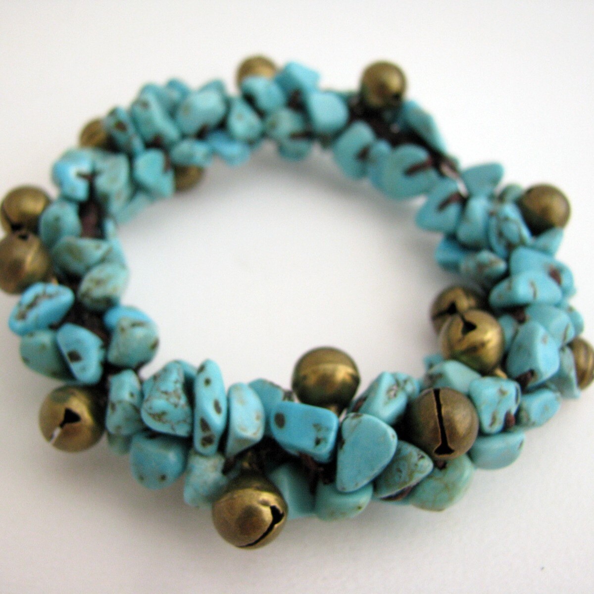 Etwas Blaues Faux-Türkis-Armband-Armband-Armband-Einstellbar - Braunes Leinen Und Messingglöckchen Für Braut Brautjungfer Hochzeit Lässig Etwas Blaues Faux-Türkis-Armband-Armband-Armband-Einstellbar - Braunes Leinen Und Messingglöckchen Für Braut Brautjungfer Hochzeit Lässig von TheBreadSpread