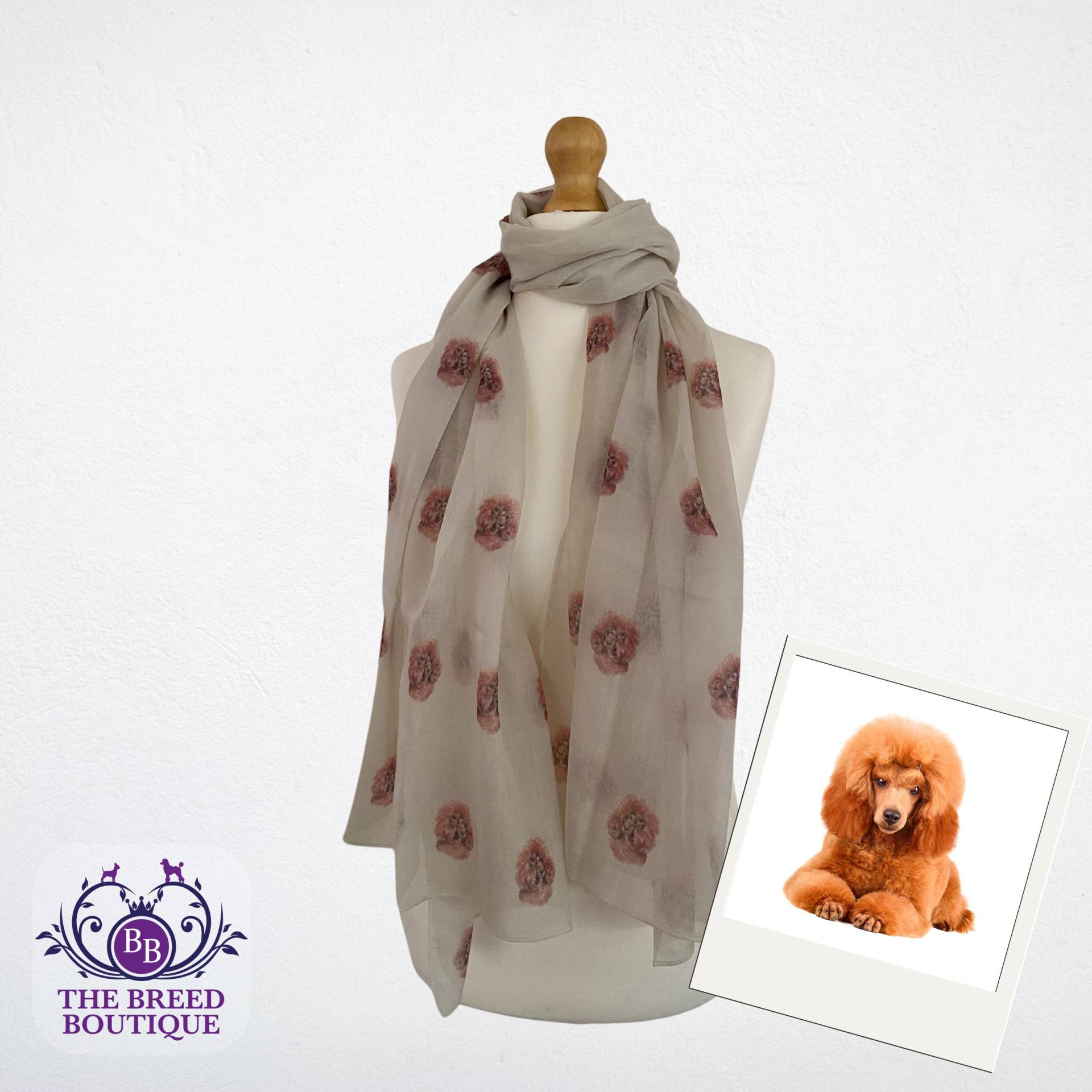 Apricot Pudel Hunde Print Damen Schal von TheBreedBoutique