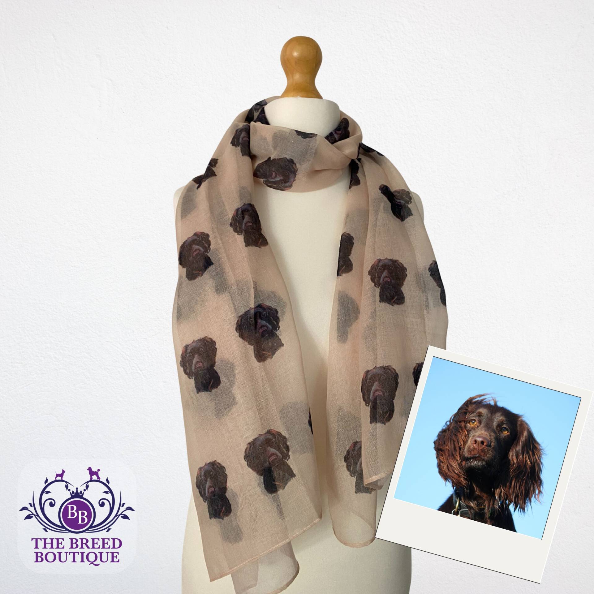 Arbeiten Cocker Spaniel Hundedruck Damen Schal - 2 Farben Zur Auswahl von TheBreedBoutique