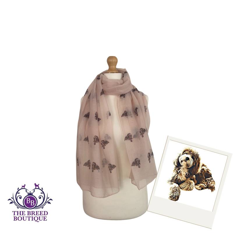 Cavapoo Halstuch Cockapoo Hund Print Damen Schal Wrap von TheBreedBoutique