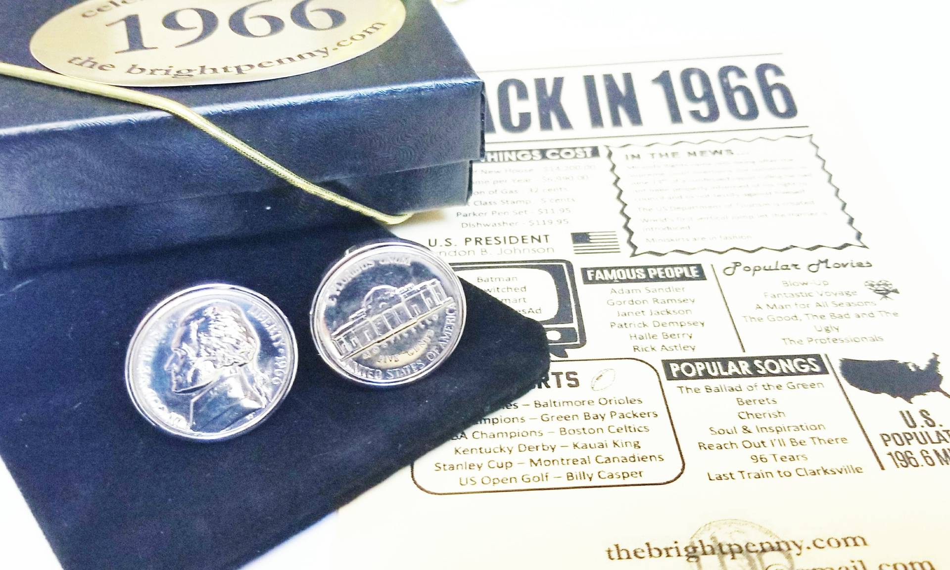 1956 Geburtstagsgeschenke Für Männer Jahrestagsgeschenke Double Nickels Manschettenknöpfe Jahrgang Geschenke Für Ihn Münze Geschenk von TheBrightPenny