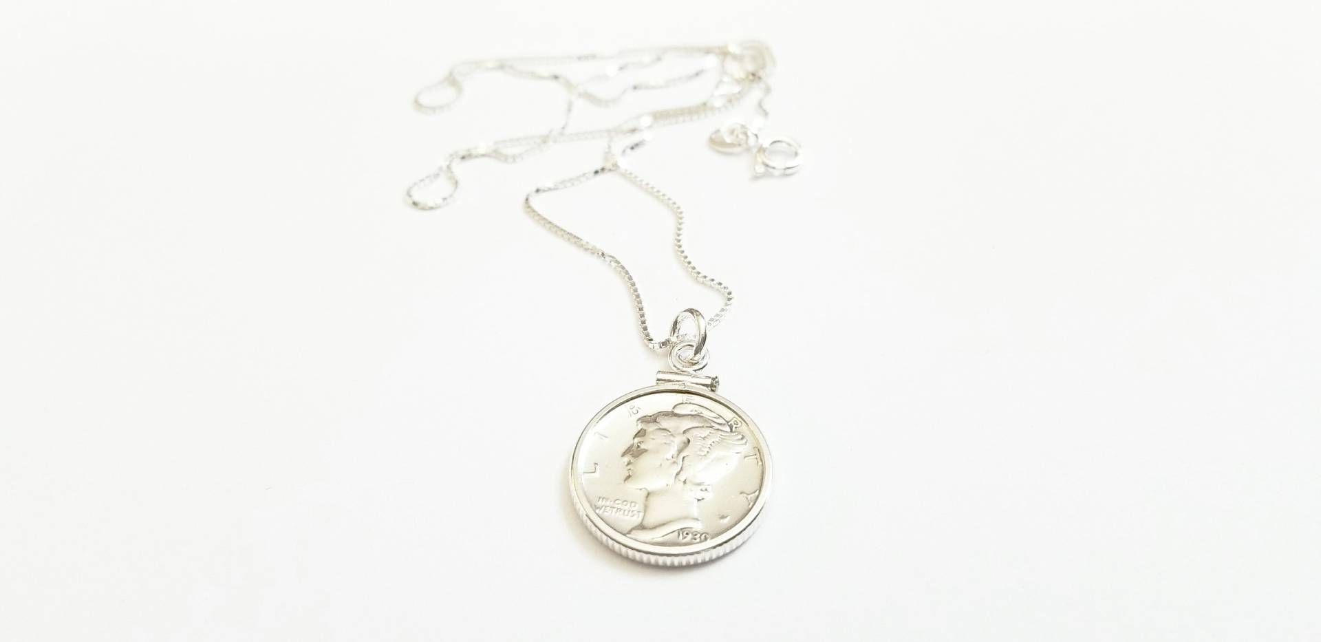 90Er Geburtstag Geschenk 1933 1934 1935 Sterling Dime Englisch Uk Drei Pence Halskette Penny Geboren Geburtstagsgeschenk Für Mama von TheBrightPenny