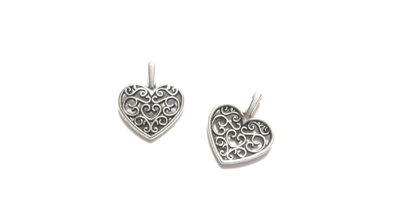 Filigranes Offenes Herz Fancy Love Familie Valentinstag I You - Listing Is For One Charm von TheBrightPenny