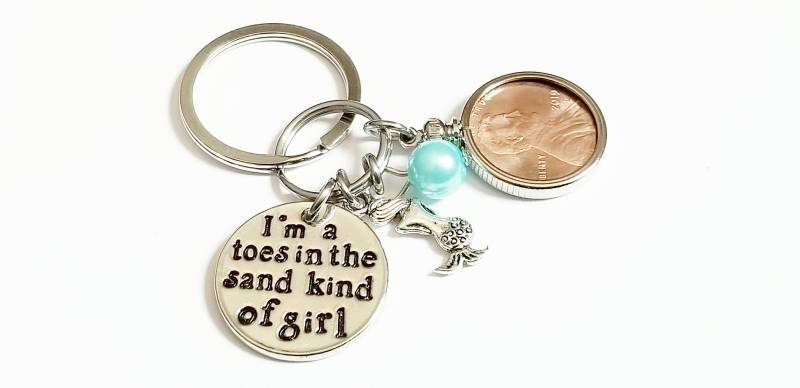 Geburtstagsgeschenke Für Frauen Zehen Im Sand Beachy Armband Mermaid Schmuck Halskette Schlüsselanhänger Geburtstagsgeschenk Muttertagsgeschenk von TheBrightPenny