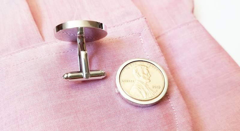 Manschettenknöpfe 1994 1995 1996 Geschenk Penny Münze Ehemann von TheBrightPenny