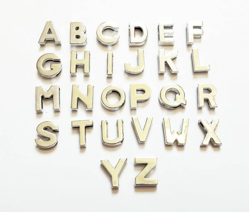 Slider-Anfangs-Charm Mit Silbernem Buchstaben-Charm Für 10-mm-Slider-Slide-Armband - Angebot Gilt Einen Charm von TheBrightPenny