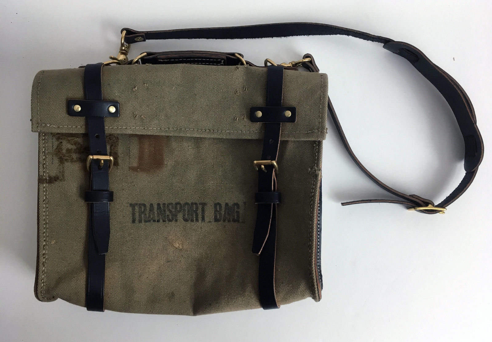 Vintage Antique Cotton Duck Military Style Custom Hand Made W Durable Goods Fort Worth Texas Canvas Shoulder Cross Body Bag Vintage Antique Cotton Duck Military Style Custom Hand Made W Durable Goods Fort Worth Texas Canvas Shoulder Cross Body Bag von TheButchersShop