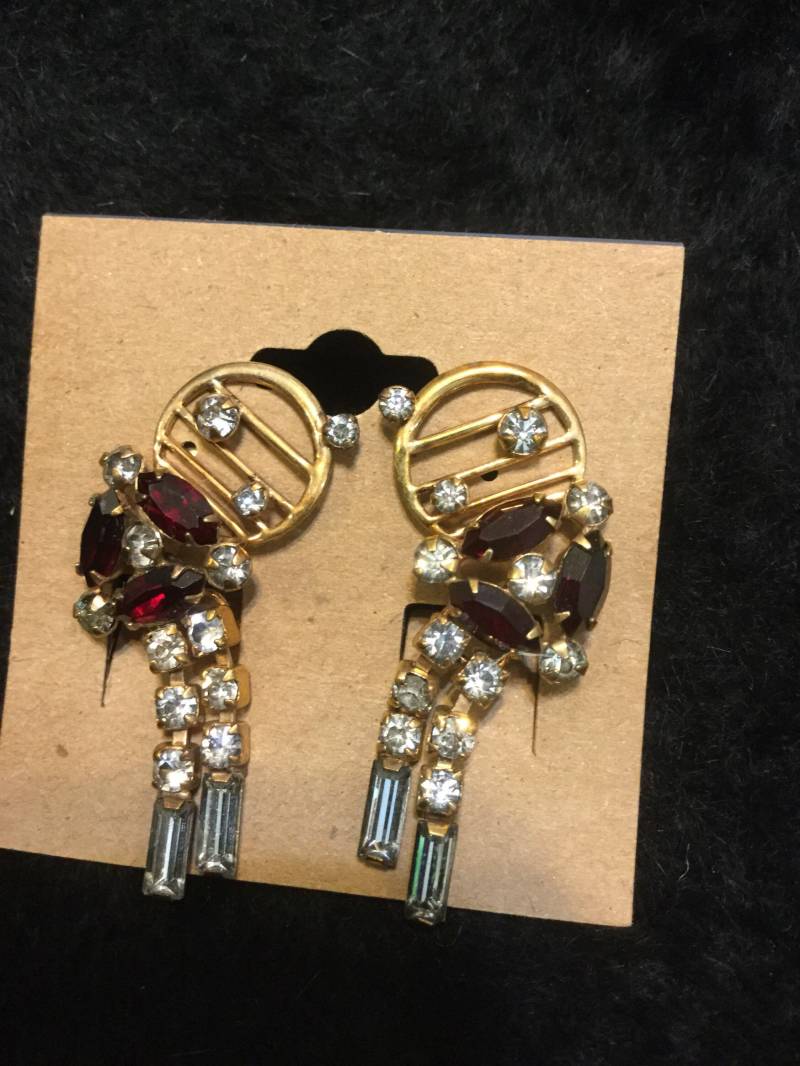 12K Gold Gefüllt Strass Ohrringe von TheCabbageRoseMD