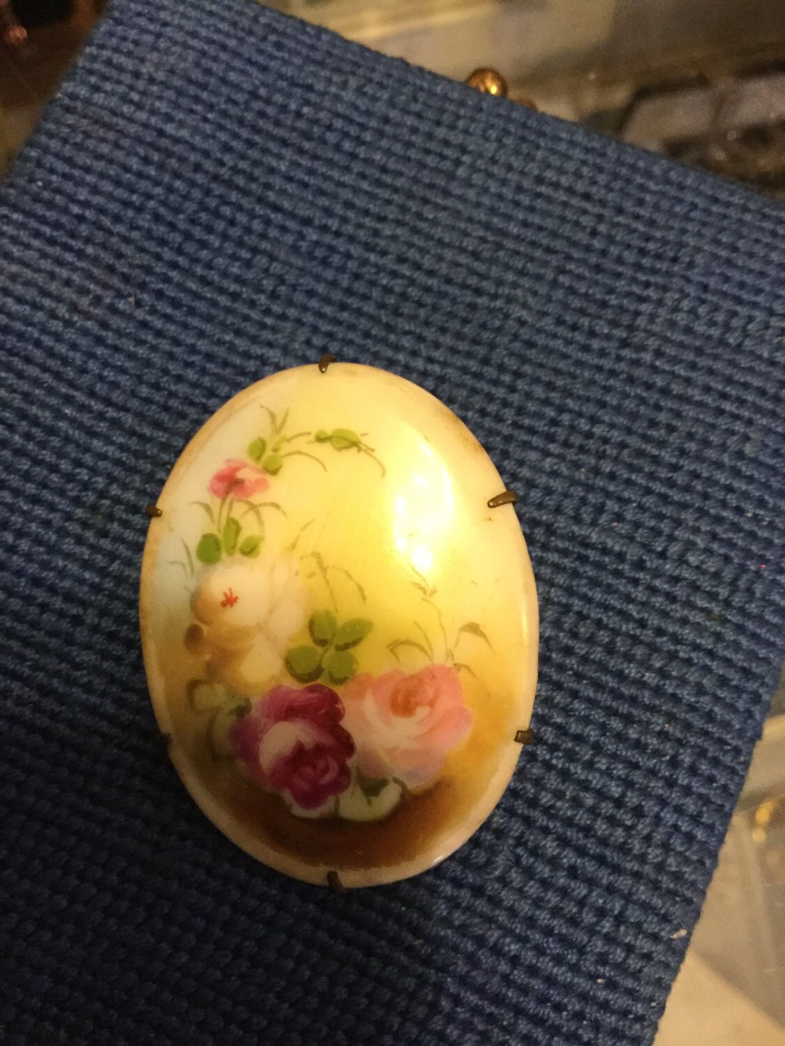 Rosen Porzellan Handbemalt Pin von TheCabbageRoseMD