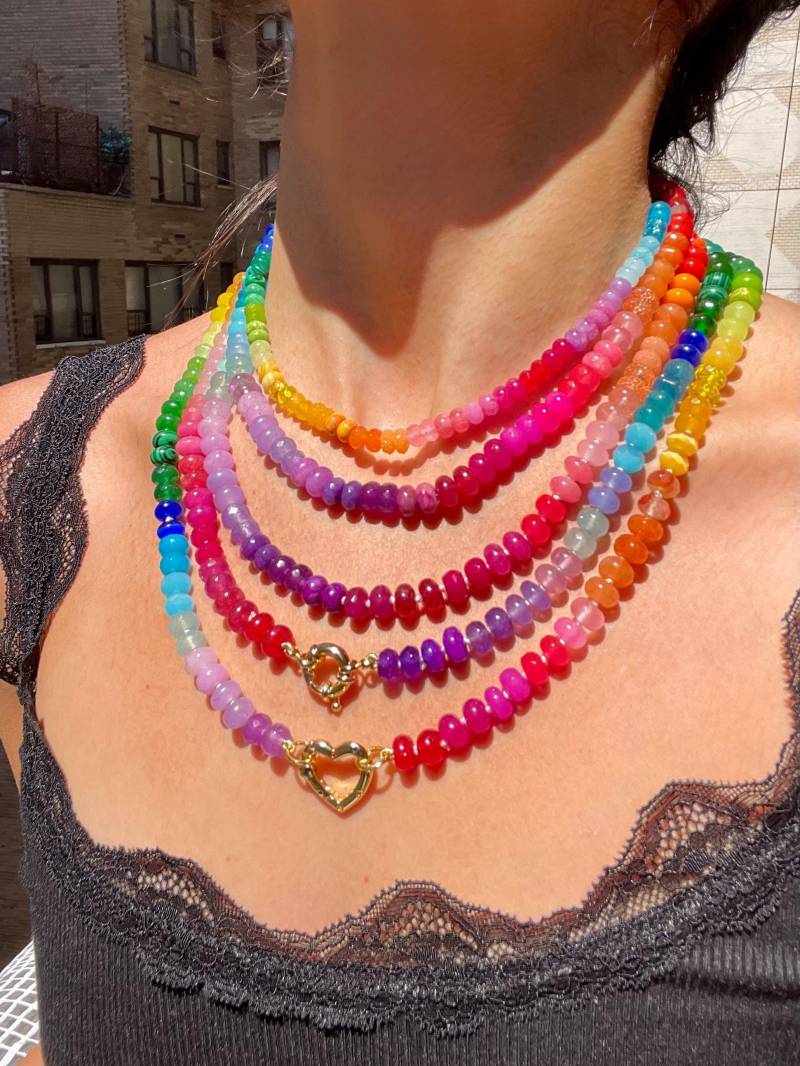 Skittles Probieren Sie Die Regenbogen-Edelstein-Süßigkeits-Halskette von TheCandyLace