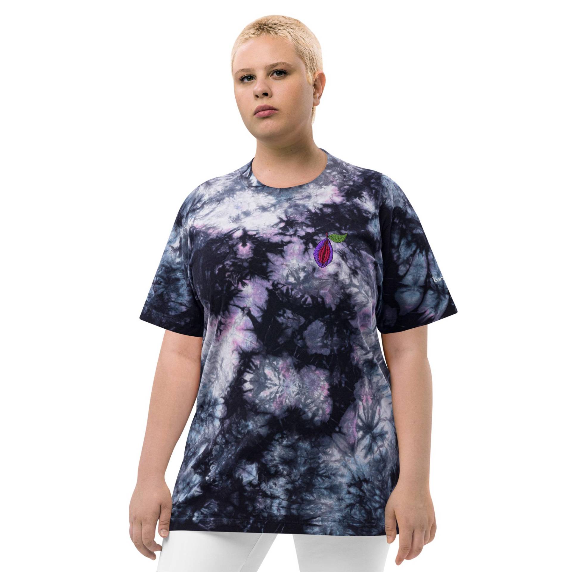 Pflaume Oversized Batik T-Shirt Pflaume Oversized Batik T-Shirt von TheCarpadorClub