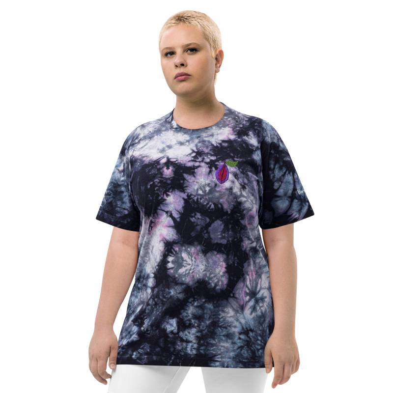 Pflaume Oversized Batik T-Shirt Pflaume Oversized Batik T-Shirt von TheCarpadorClub