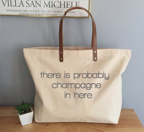 Champagner-Einkaufstasche, Dort Ist Wahrscheinlich Champagner in Hier Tote, Bachelorette Einkaufstasche Champagner-Einkaufstasche, Dort Ist Wahrscheinlich Champagner in Hier Tote, Bachelorette Einkaufstasche von TheChampagneSocial