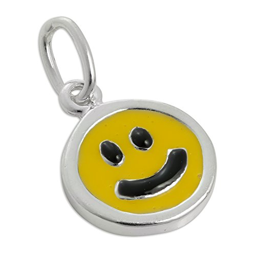 TheCharmWorks 925 Sterlingsilber & Gelb Emaille Smiley Charm Anhänger von TheCharmWorks