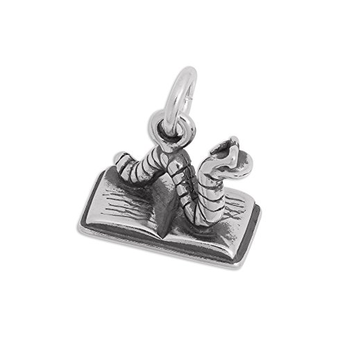 TheCharmWorks Sterling Silber Bücherwurm Charm Ohrhänger von TheCharmWorks
