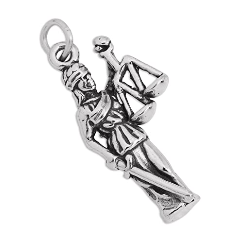 TheCharmWorks Sterling Silber Justitia Charm Ohrhänger von TheCharmWorks