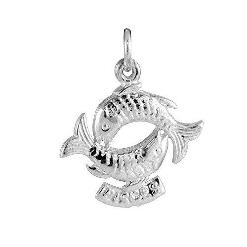 TheCharmWorks Sterling-Silber ' Pisces ' Fische Charmanhänger | Sterling Silver Pisces Fish Charm von TheCharmWorks