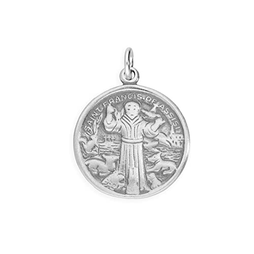 jewellerybox TheCharmWorks Sterling-Silber ' Saint Francis of Assisi ' Charmanhänger | Sterling Silver Charm von jewellerybox