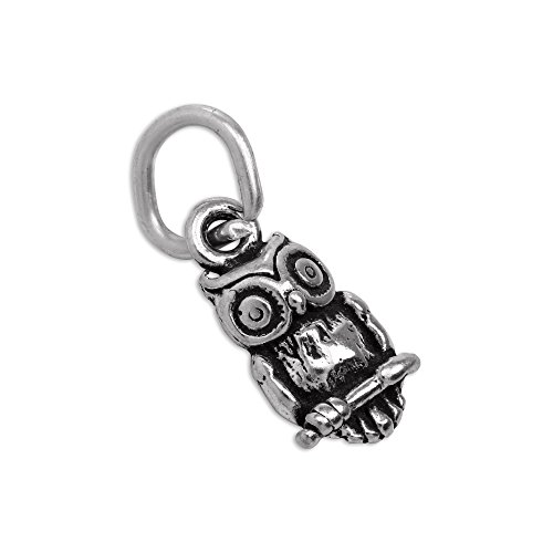 Winzig Sterlingsilber Eule Charm Anhänger von TheCharmWorks