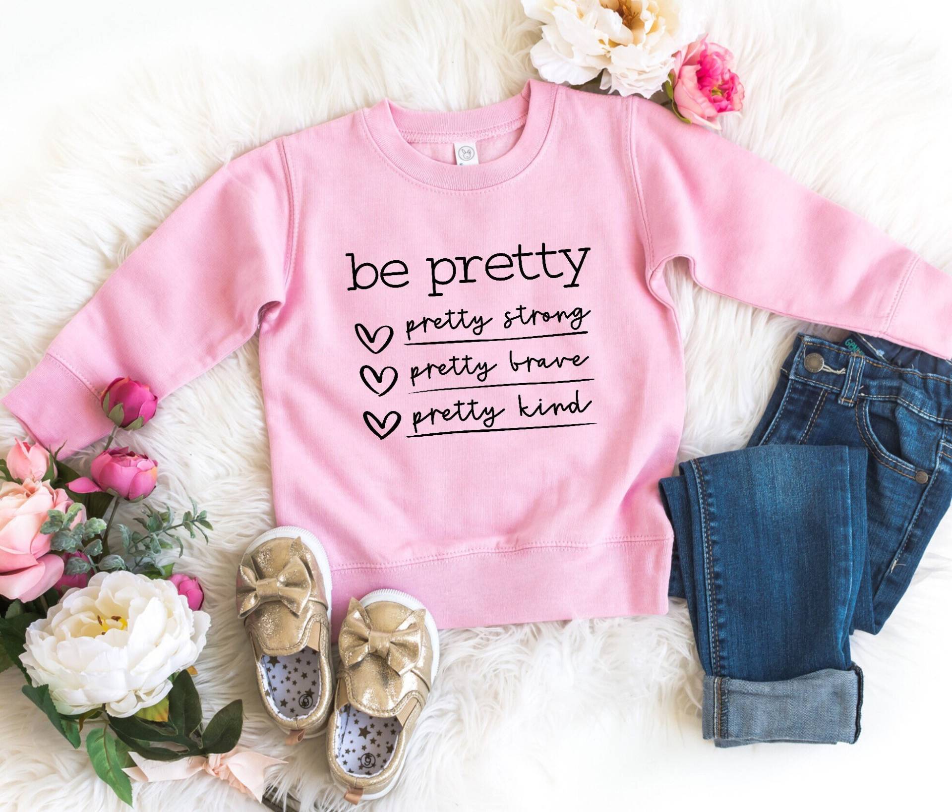 Sei Hübsches Sweatshirt, Pullover Für Mädchen, Starke Mädchenkleidung, Kleinkind-Sweatshirt, Mädchen-Sweatshirt, Kleine Mädchenhemden von TheChelleShoppe