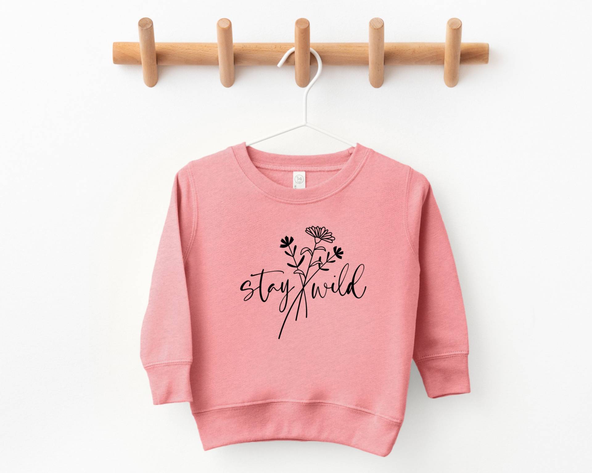 Bleib Wild, Shirts Für Mädchen, Kleinkind Sweatshirt, Mädchen Shirt, Grafik T-Shirt, Kleines Geschenk, Blumen Sweatshirt von TheChelleShoppe