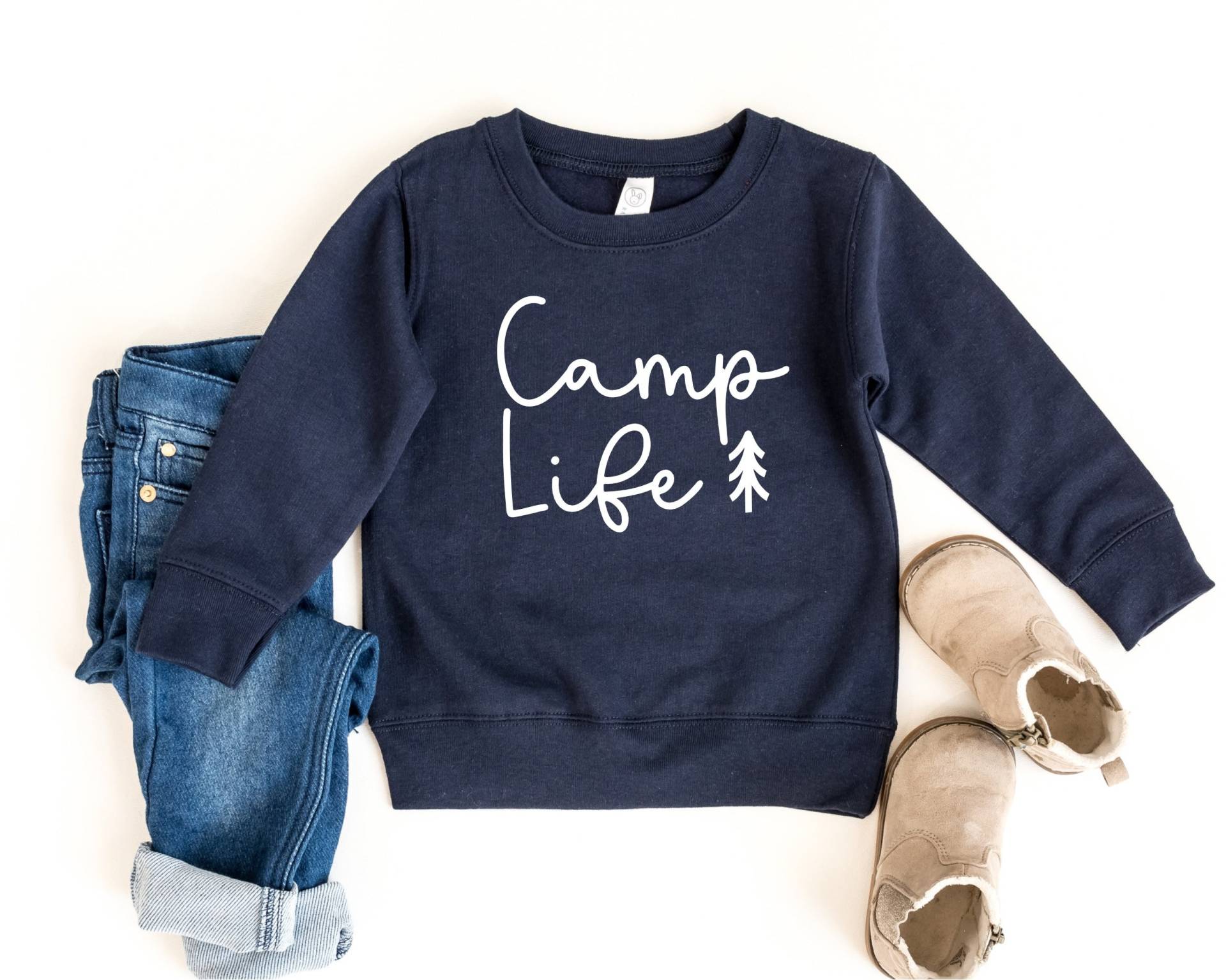 Camp Life, Kleinkind Geschenke, Kinder Sweatshirt, Grafik Shirt, Mädchen Jungen Camping Crewneck von TheChelleShoppe