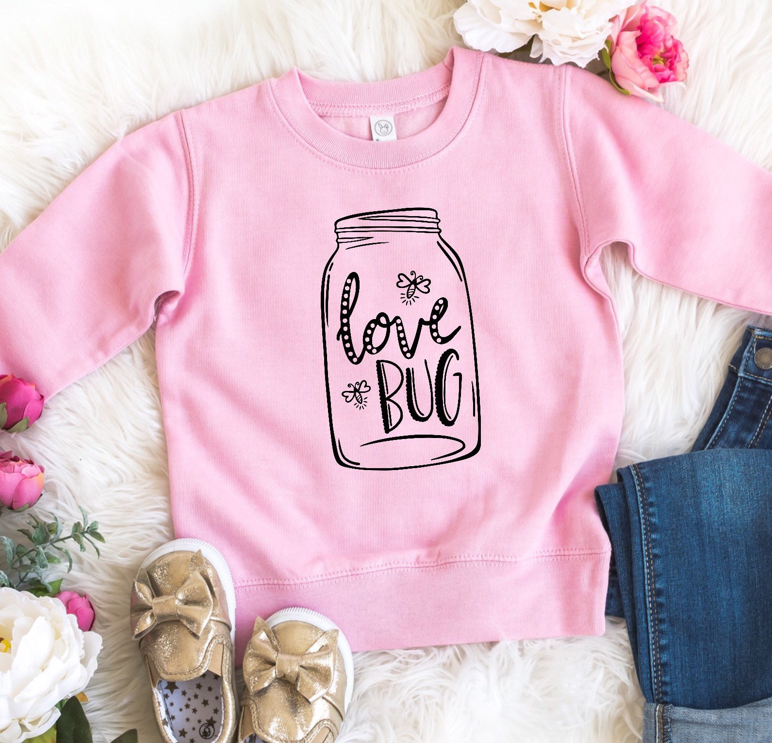 Liebe Käfer, Kleine Mädchen Pullover, Kleinkind Sweatshirt, Valentine Valentines Shirt, Geschenk Für von TheChelleShoppe