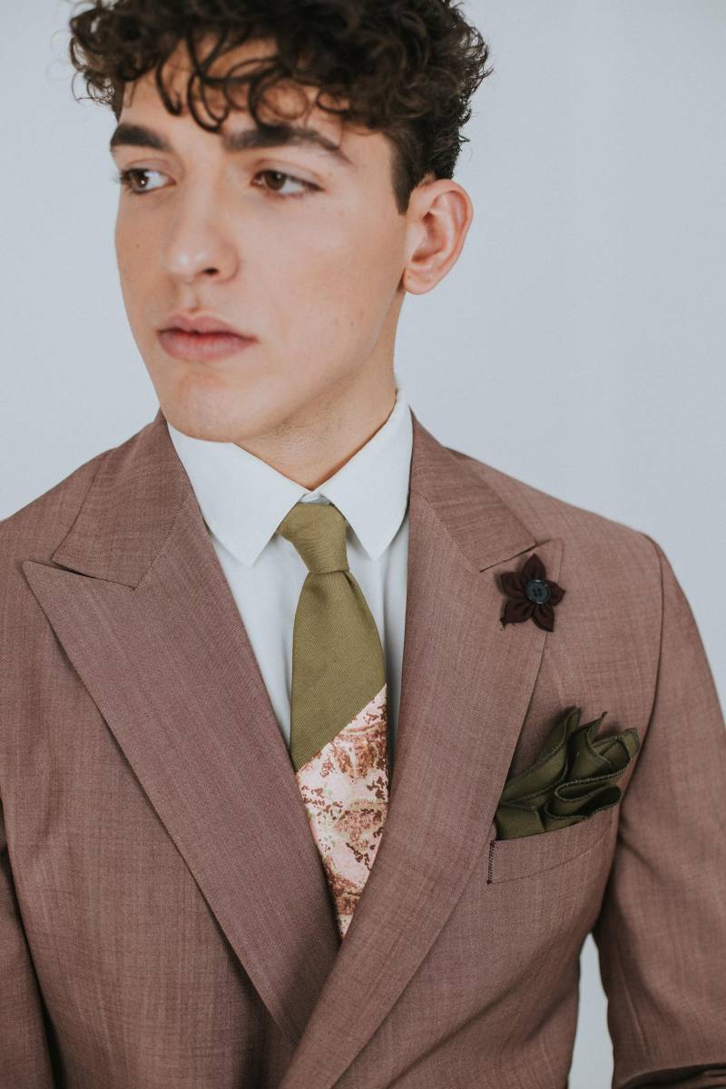 Blush & Militärgrüne Marmorkrawatte, Grüne Und Hellrosa Handgemachte Krawatte, Handgefertigte Hergestellt in Italien Blush & Militärgrüne Marmorkrawatte, Grüne Und Hellrosa Handgemachte Krawatte, Handgefertigte Hergestellt in Italien von TheCiaoBelloTies