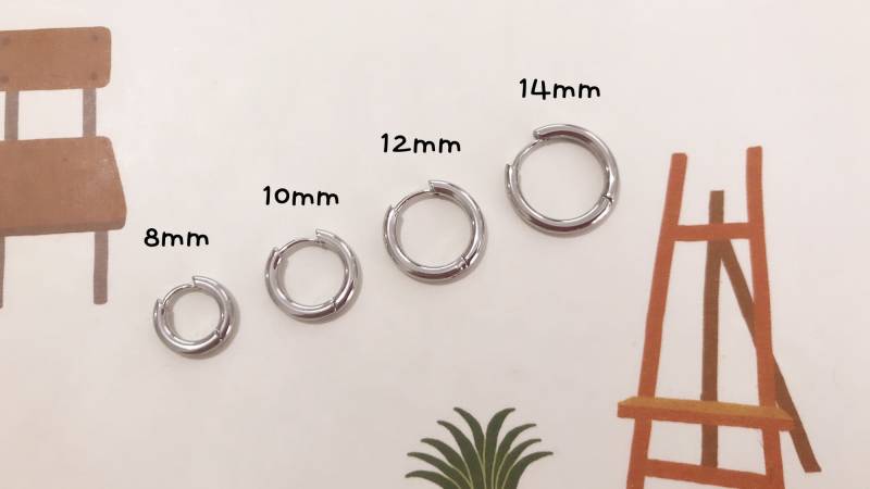 Chirurgenstahl Creolen Silber Oder Schwarz Knorpel Piercing von TheClaireStory