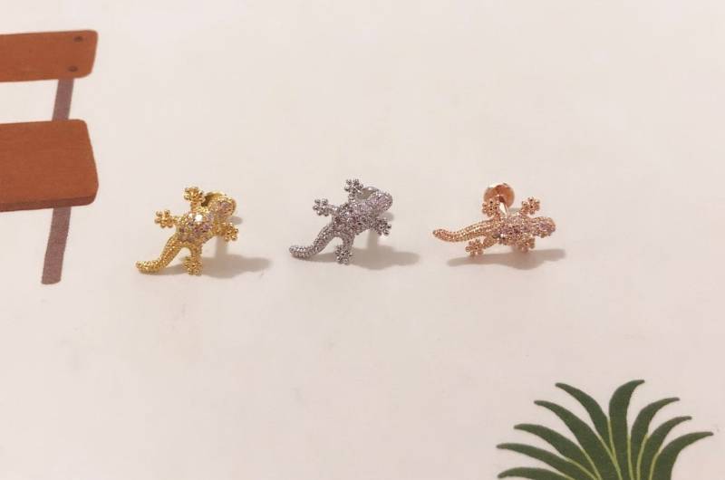 Cz Paved Lizard Labret Chirurgenstahl Mit Innengewinde von TheClaireStory