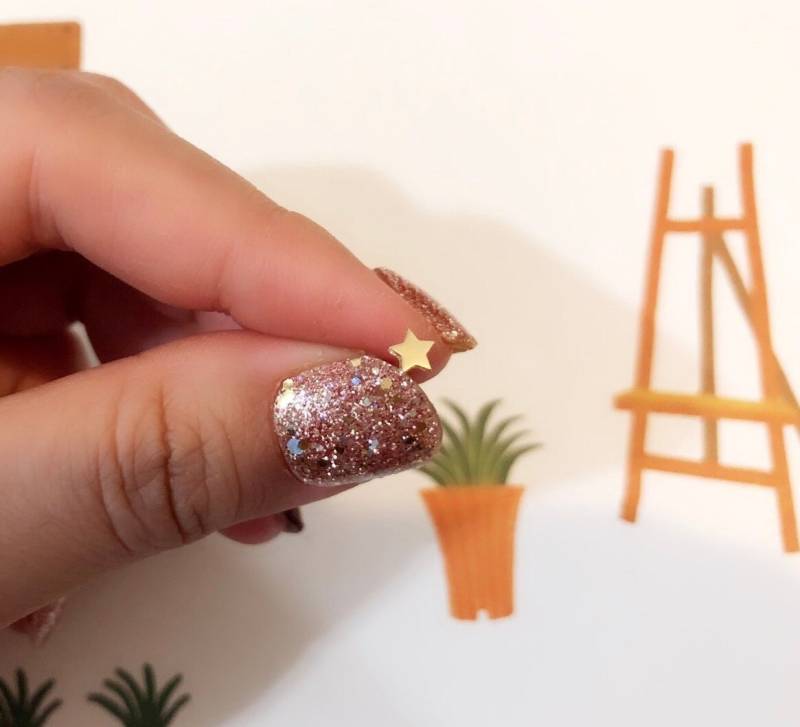 Schlichtes Stern 10K Gold Piercing/10K Ohrstecker Piercing/Tragus Piercing/Piercing/Helix Ohrring/Conch Piercing von TheClaireStory