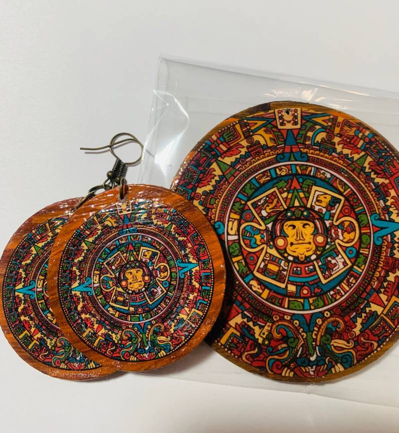 Azteken Ohrringe/Mexiko Kalender Große Azteken Ohrringe/Mexiko Kalender Große von TheCloset760