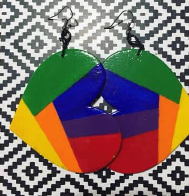 Rasta Ohrringe/Regenbogen Lgbq Herz Baumeln Rasta Ohrringe/Regenbogen Lgbq Herz Baumeln von TheCloset760