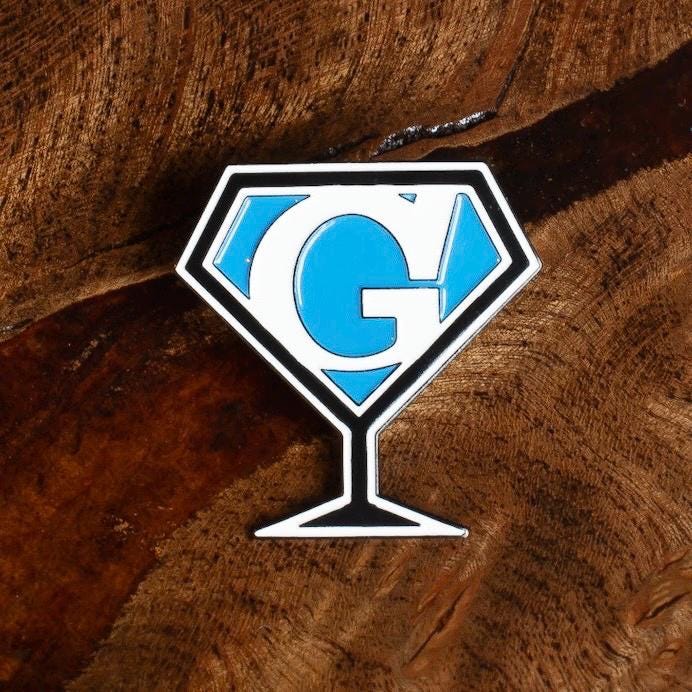 Supergeek Cocktail Pin Supergeek Cocktail Pin von TheCocktailGeeks