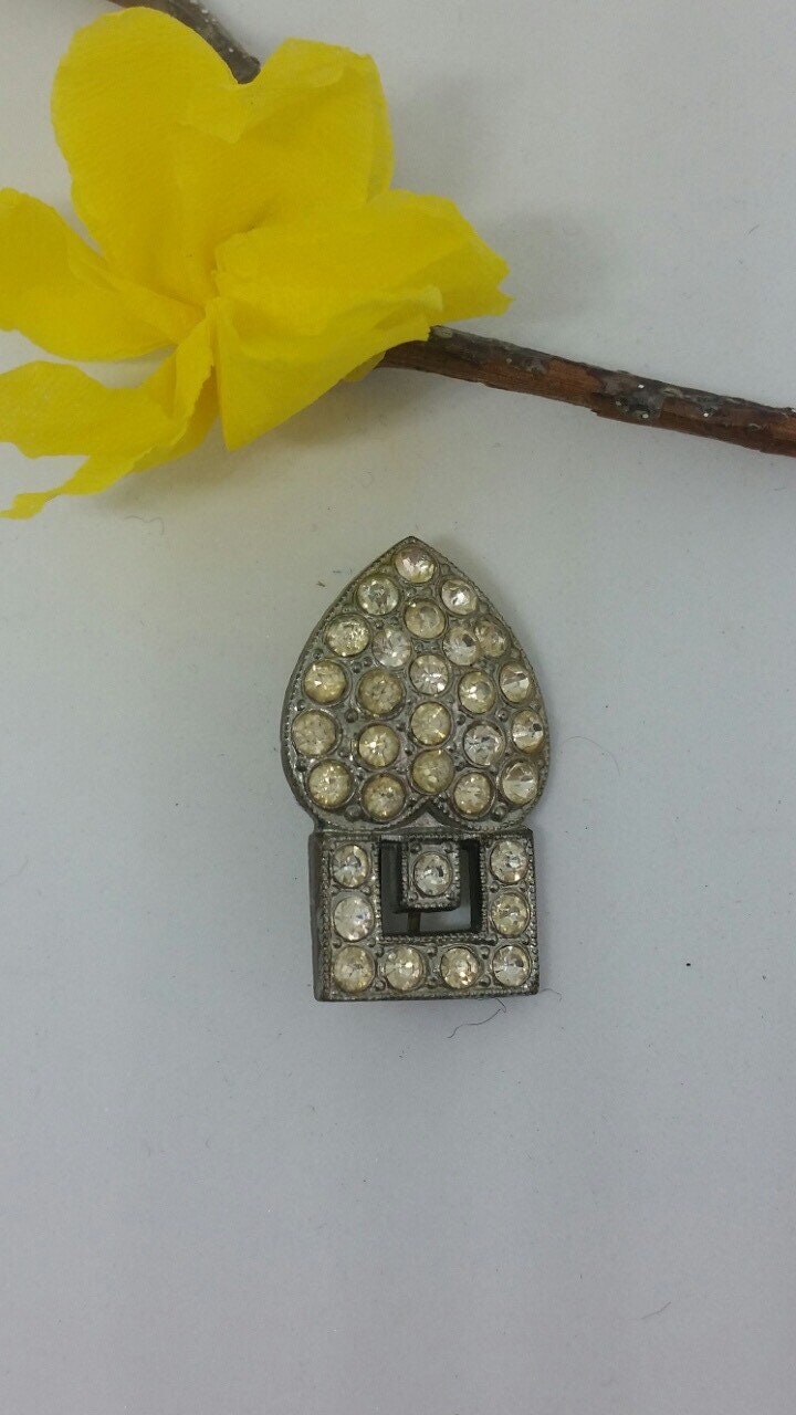 Vintage Strass Kleiderclip Mit Strasssteinen von TheCollectologists