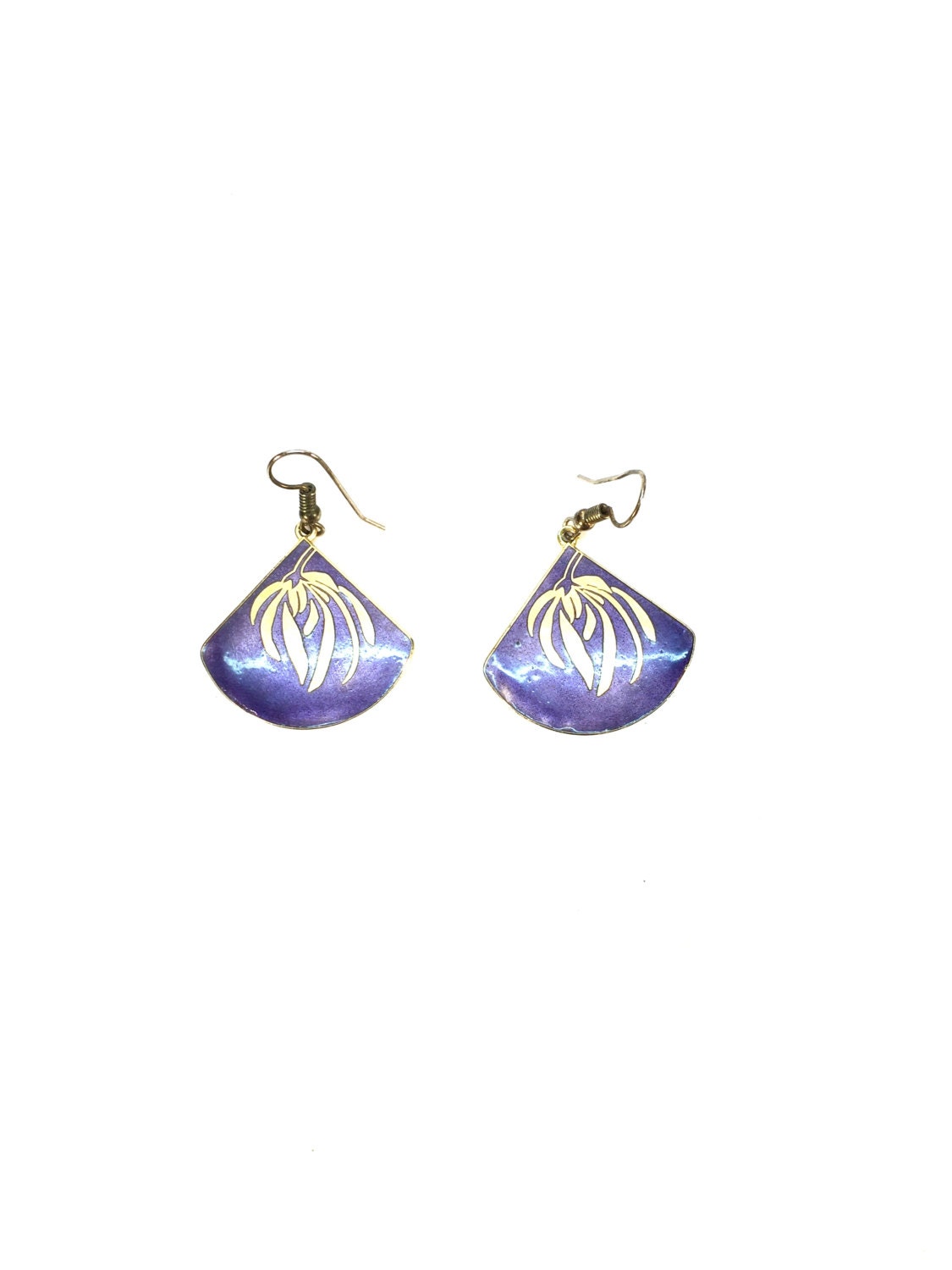 Jahrgang Lila Mit Gold Detail Ohrringe von TheConservatore