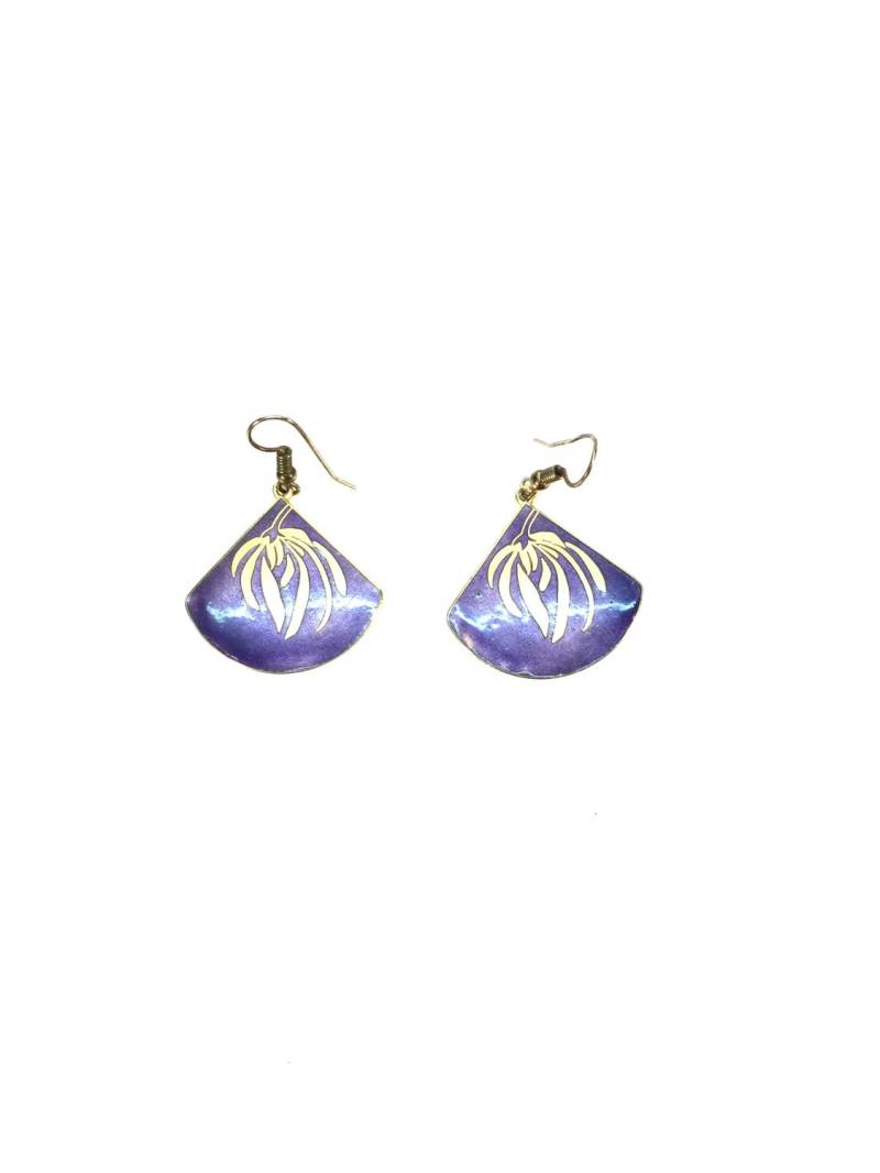 Jahrgang Lila Mit Gold Detail Ohrringe von TheConservatore