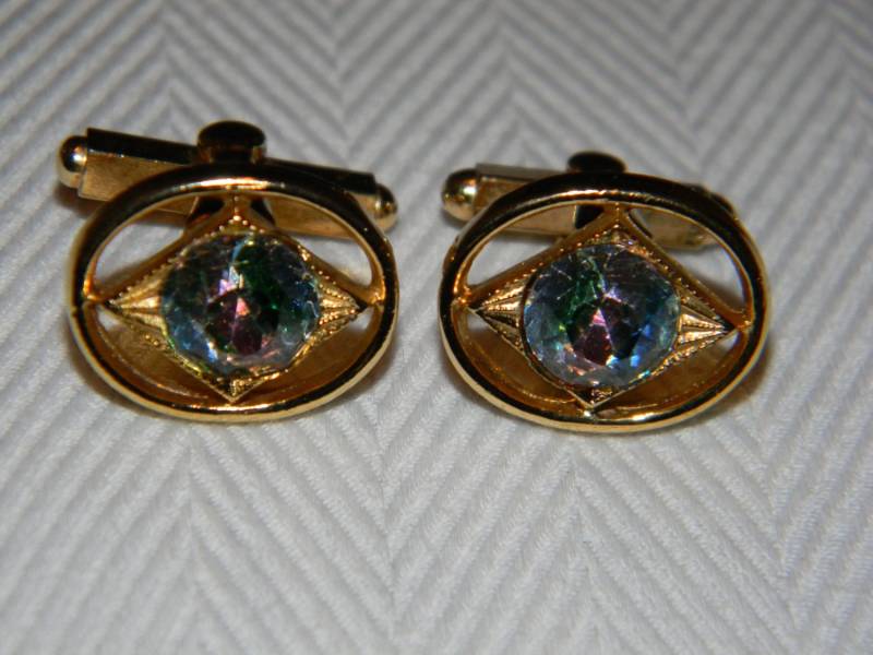 Vintage Gold Ton Wassermelone Strass Manschettenknöpfe von TheConsummateImage