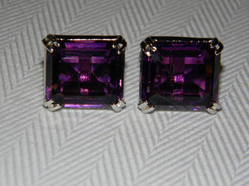 Vintage Lila Strass Auf Silber Ton Manschettenknöpfe von TheConsummateImage