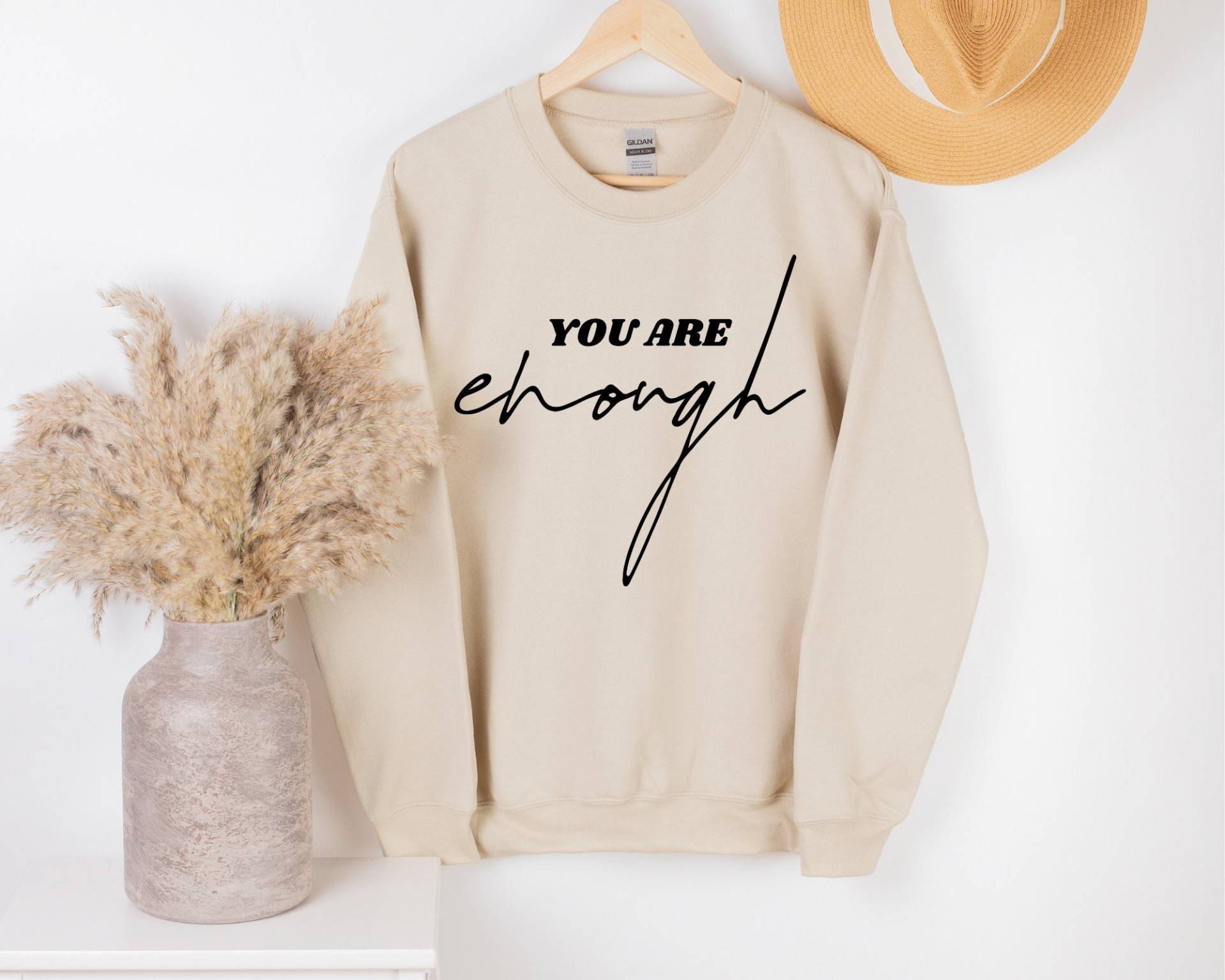 Du Bist Genug Sweatshirt | Trendy Damen Kapuzenpullover, Sweatshirt, Vsco Hoodie, Süße Hoodies, Oversized Hoody, Tumblr Positivity von TheCoollestStore