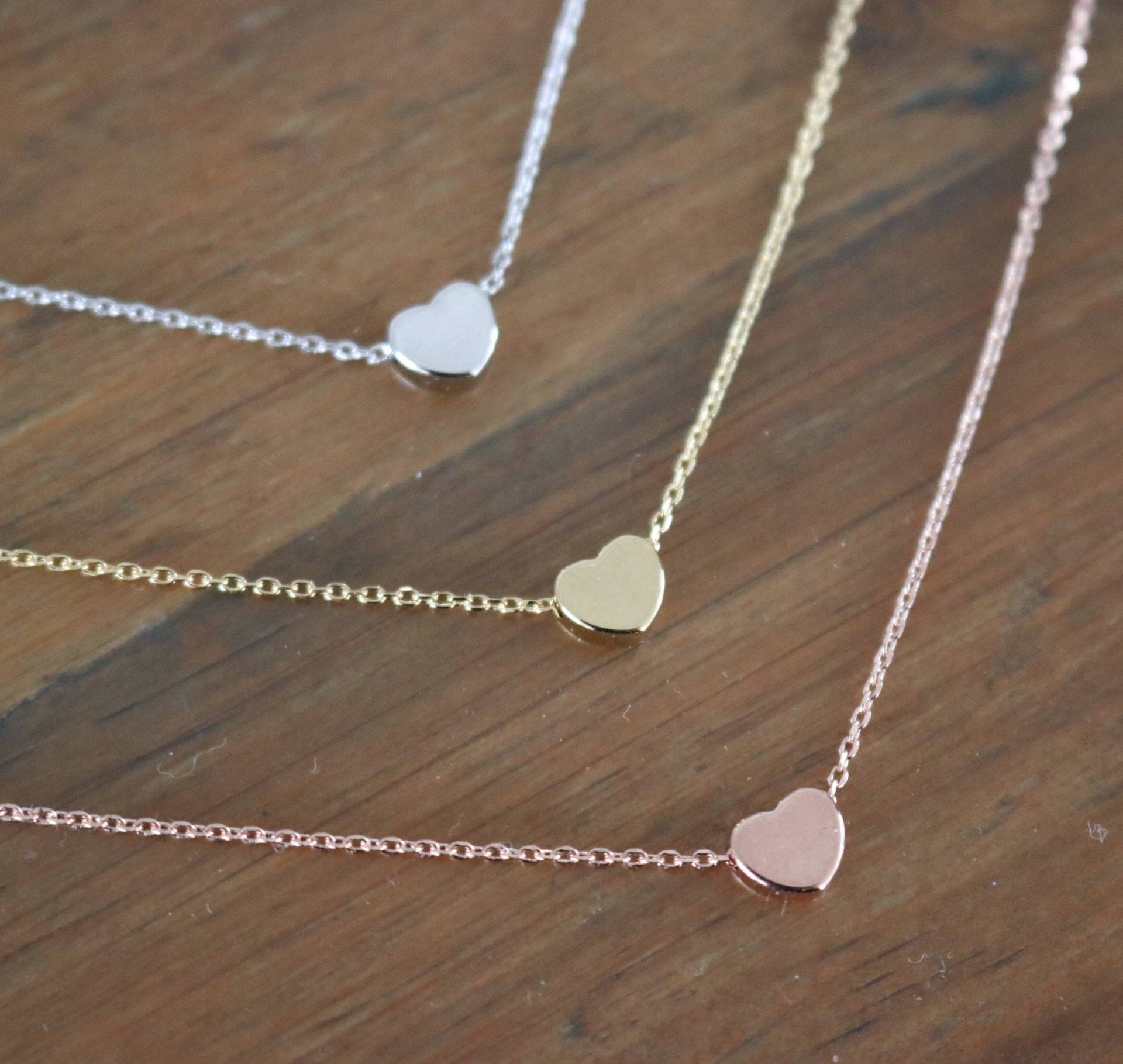 Herz Anhänger Halskette Rosegold, Gold, Versilbert, 38 cm Herz Anhänger Halskette Rosegold, Gold, Versilbert, 38 cm von TheCosmicChic