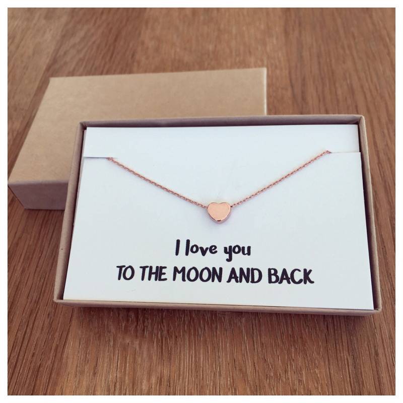 Rosegold Herz Halskette "I Love You' Karte & Geschenkbox Rosegold Herz Halskette "I Love You' Karte & Geschenkbox von TheCosmicChic