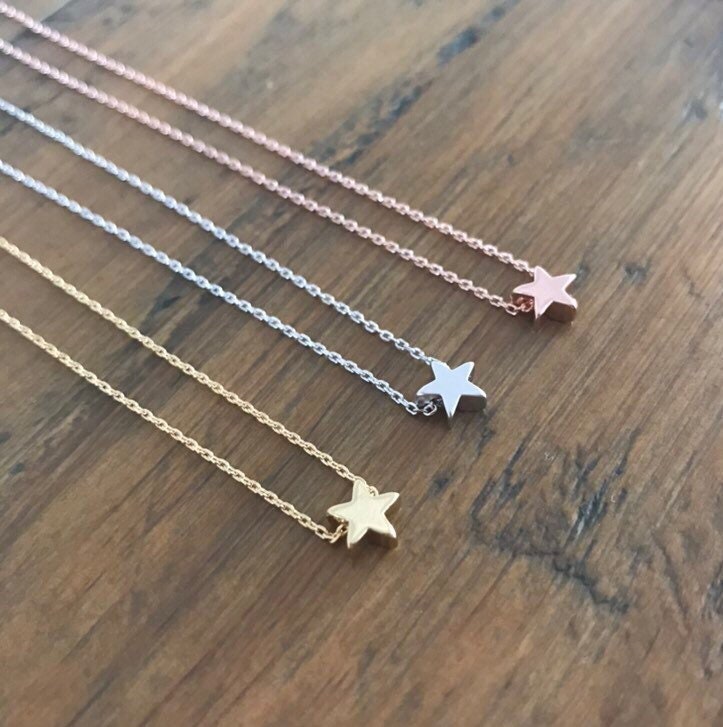 stern Anhänger Kette Rosegold, Gold, Silber - Geschenk Verpackt stern Anhänger Kette Rosegold, Gold, Silber - Geschenk Verpackt von TheCosmicChic