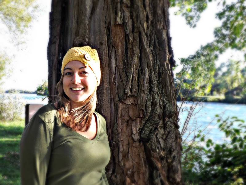 Gehäkelte Slouch Beanie Mit Handgemachtem Holzknopf von TheCottonRoad