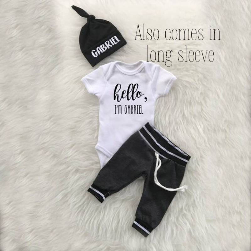 Baby Junge Kommen Nach Hause Outfit/Personalisierte von TheCoziKinCo