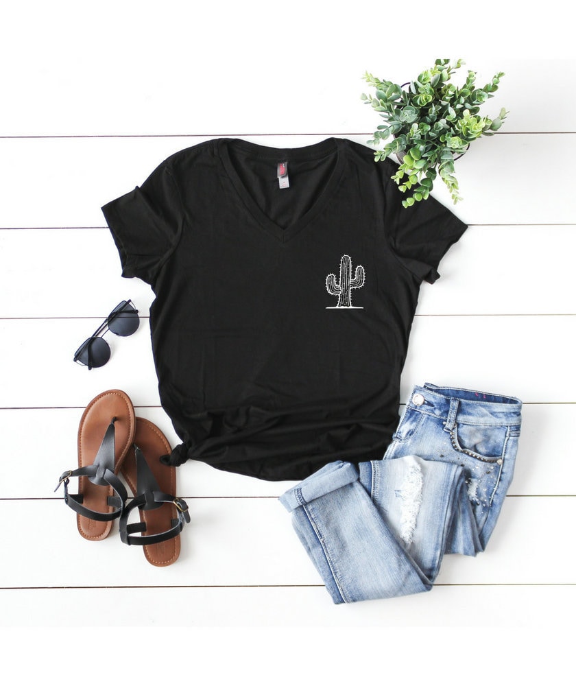 Pflanze Shirt Damen, Kaktus Shirt, T-Shirts Für Frauen, Tshirts Kaktus-T-Shirt, Natur-Shirt von TheCozyGal