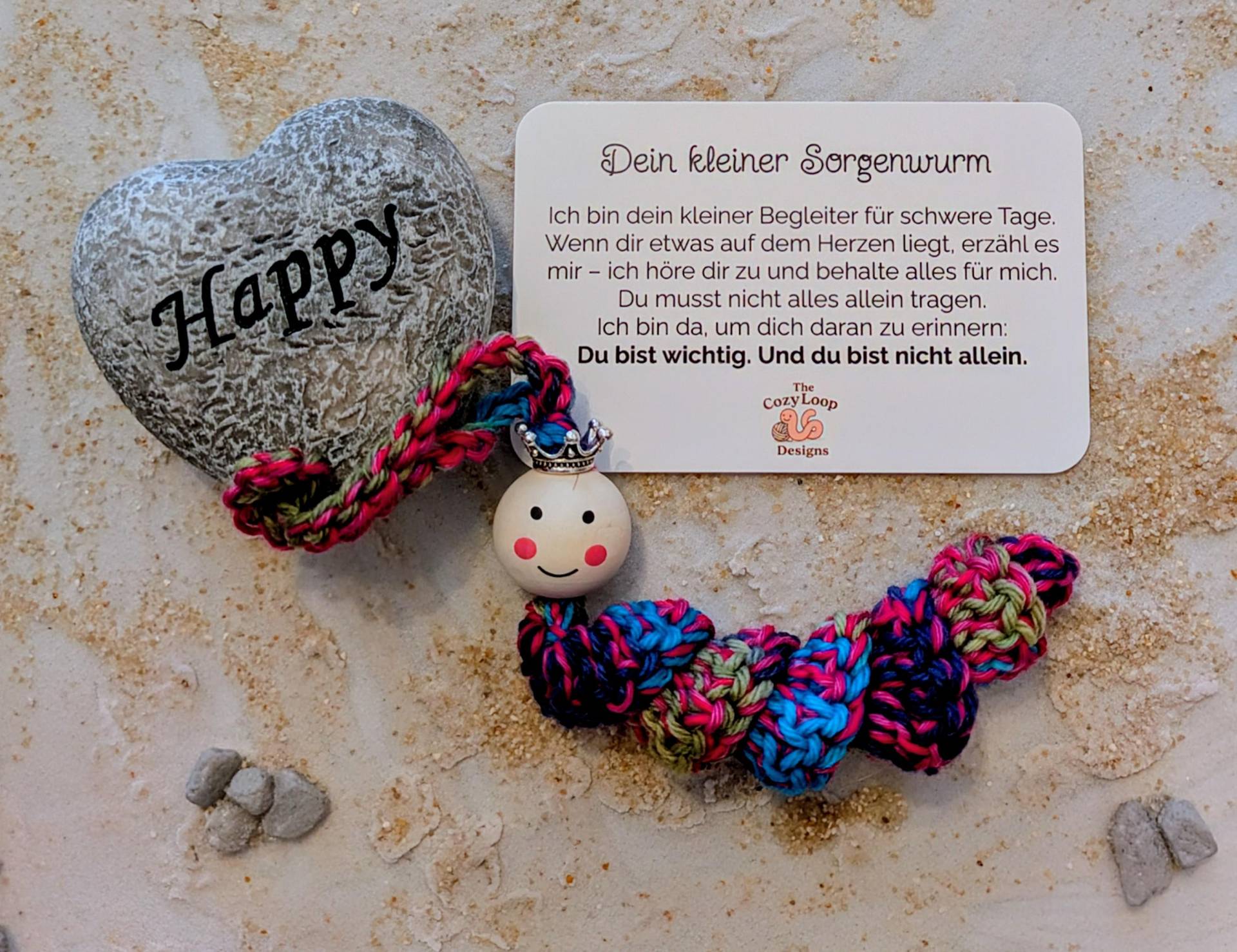 Dein Königlicher Sorgenwurm - Mutmacher Und Tröster Zum Mitnehmen Dein Königlicher Sorgenwurm - Mutmacher Und Tröster Zum Mitnehmen von TheCozyLoopDesigns