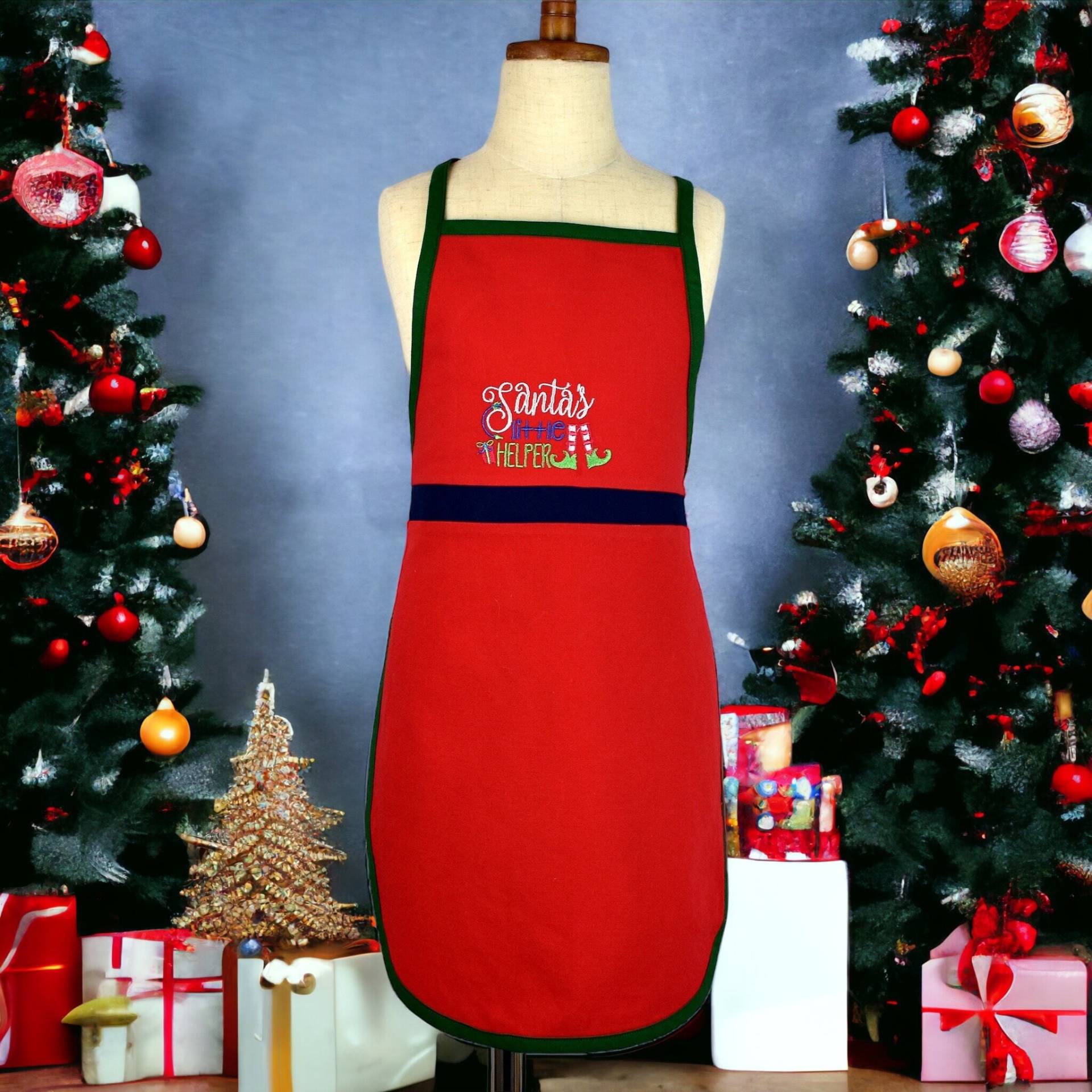 Weihnachtsmannschürze, Weihnachtskinder, Kinderkochschürzen, Kinderbackabdeckung, Rote Weihnachtsfarben, Gesticktes Weihnachtsgeschenk Weihnachtsmannschürze, Weihnachtskinder, Kinderkochschürzen, Kinderbackabdeckung, Rote Weihnachtsfarben, Gesticktes Weihnachtsgeschenk von TheCraftLadyCo