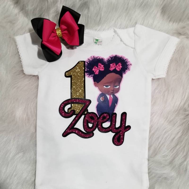 Rosa Baby Geburtstags Outfit von TheCraftiqueByRo