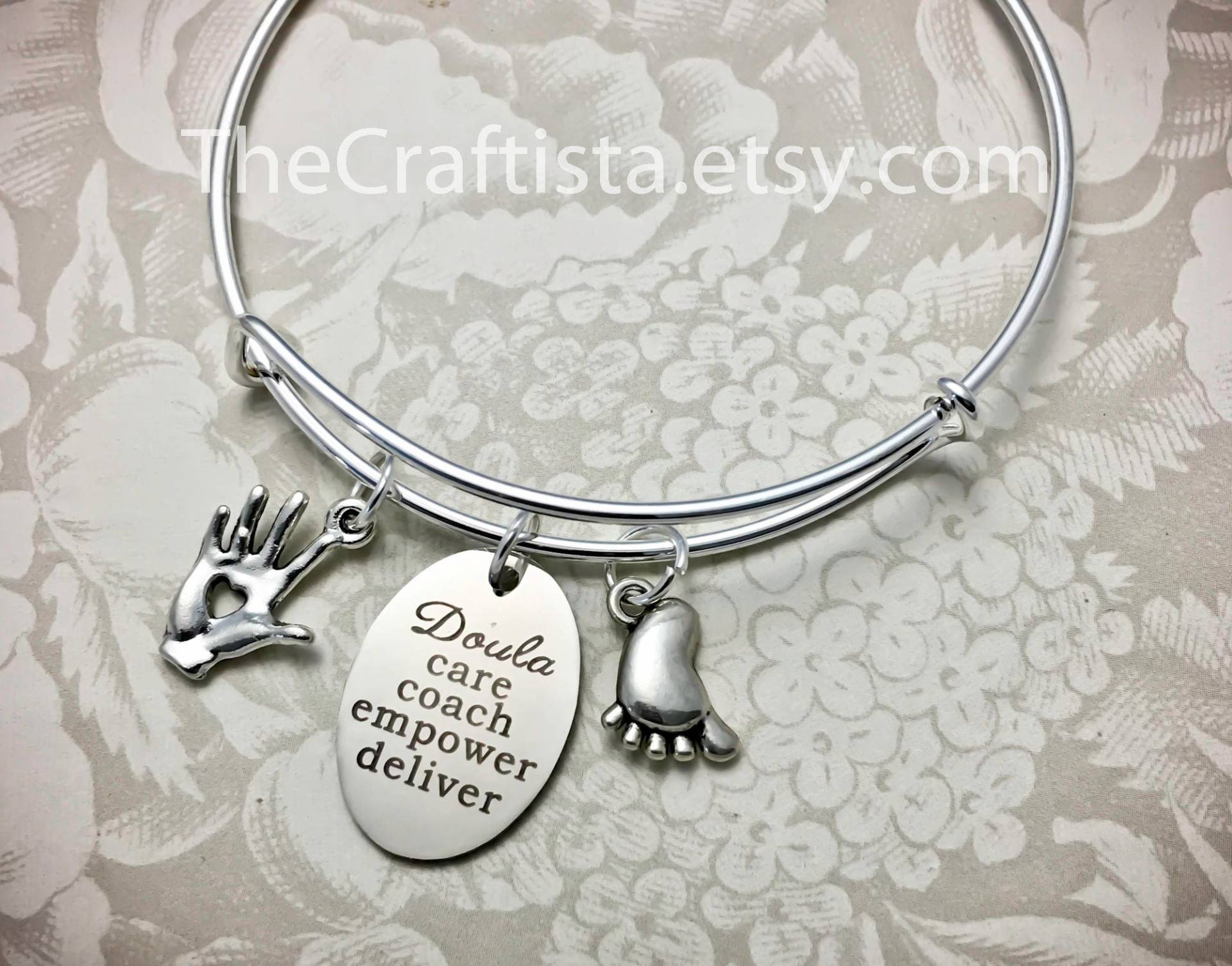 Dla, Doula Armreif, Geschenk, Schmuck, Charme, Kinder Charm, Geschenke, Geschenke Für Doula, Armband, Zitate, Hebamme von TheCraftista